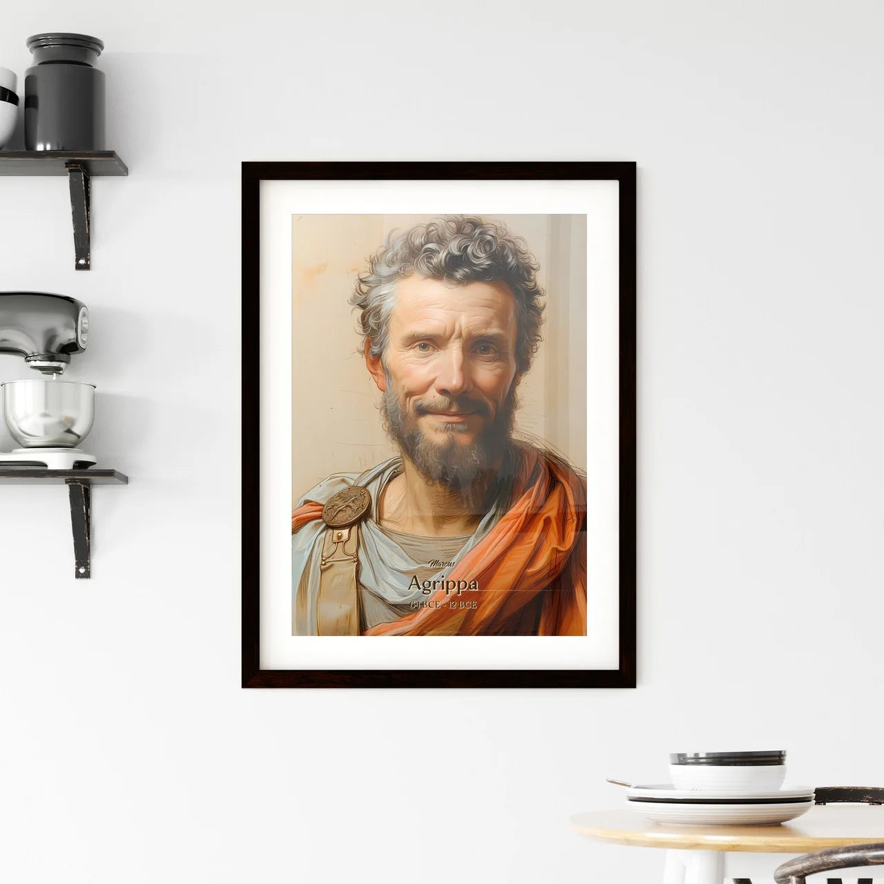 Marcus, Agrippa, 64 BCE - 12 BCE, A Poster of a man with a beard and a beard wearing an orange robe Default Title