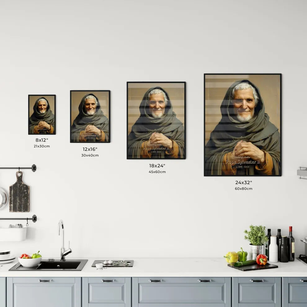 Gerbert of Aurillac, Pope Sylvester II, c. 946 - 1003, A Poster of a man in a robe Default Title