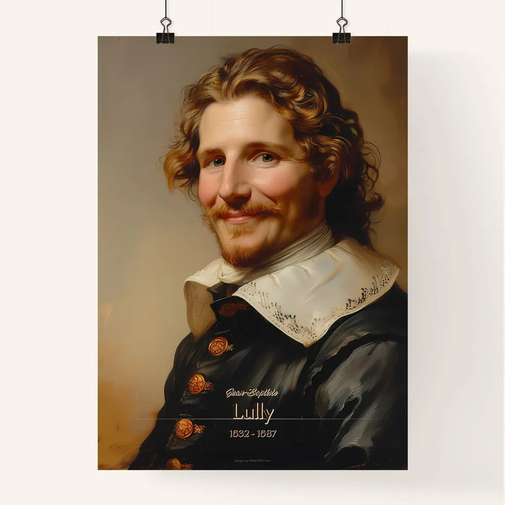 Jean-Baptiste, Lully, 1632 - 1687, A Poster of a man in a black coat Default Title