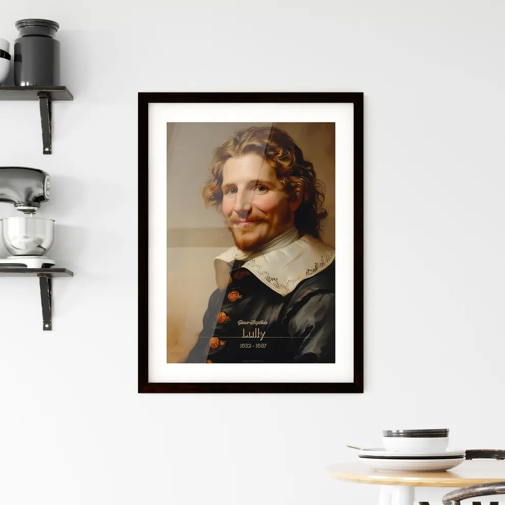 Jean-Baptiste, Lully, 1632 - 1687, A Poster of a man in a black coat Default Title