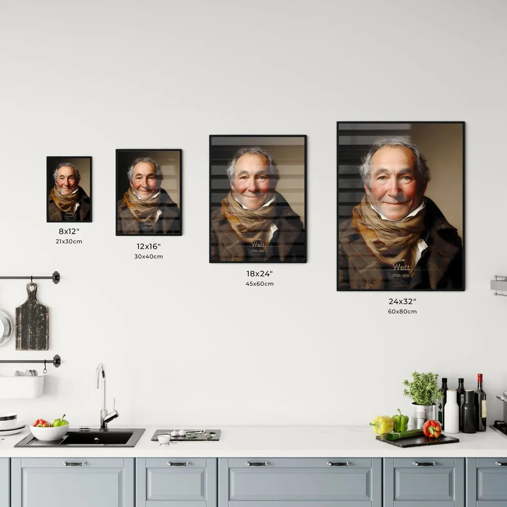 James, Watt, 1736 - 1819, A Poster of a man with a scarf smiling Default Title