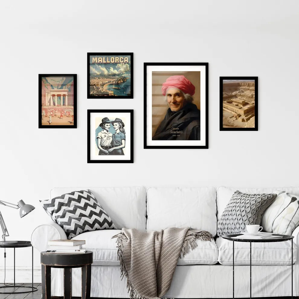 Domenico, Scarlatti, 1685 - 1757, A Poster of a man wearing a pink head wrap Default Title