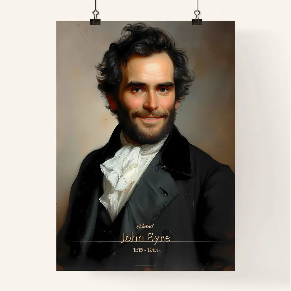 Edward, John Eyre, 1815 - 1901, A Poster of a man in a black coat Default Title