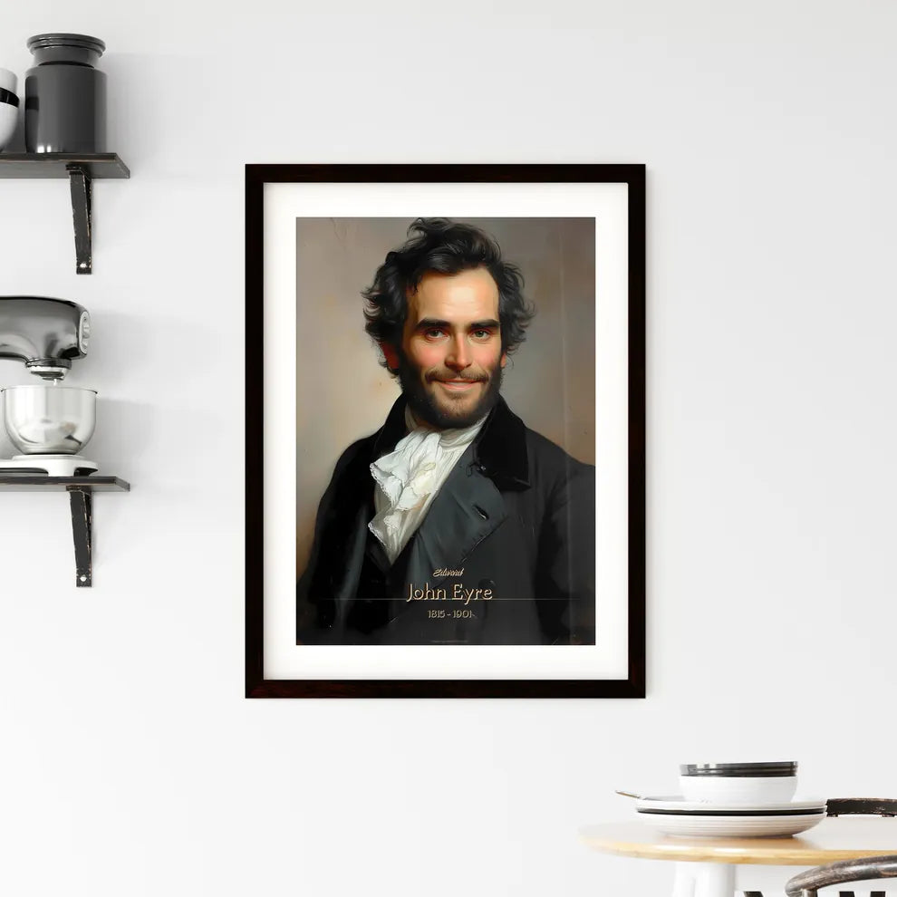 Edward, John Eyre, 1815 - 1901, A Poster of a man in a black coat Default Title