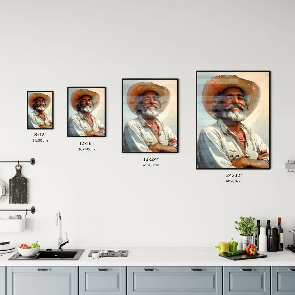 Winslow, Homer, 1836 - 1910, A Poster of a man wearing a hat and smiling Default Title