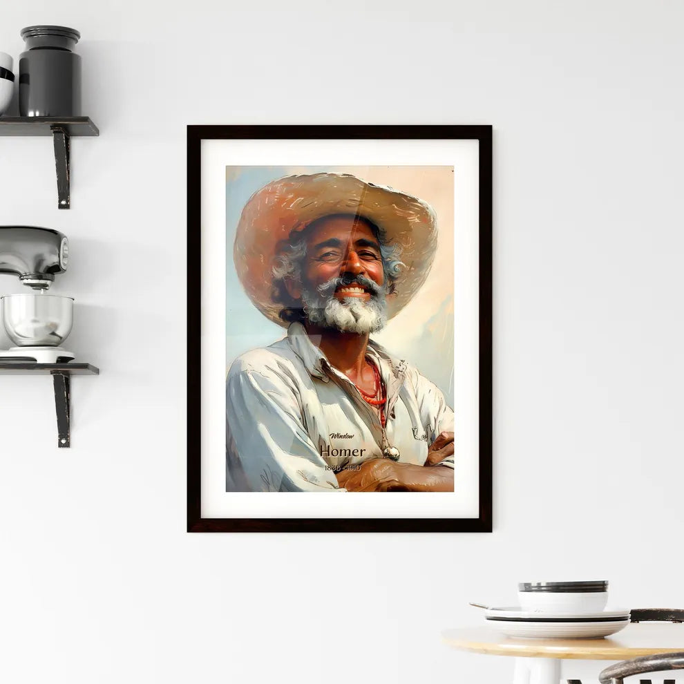 Winslow, Homer, 1836 - 1910, A Poster of a man wearing a hat and smiling Default Title