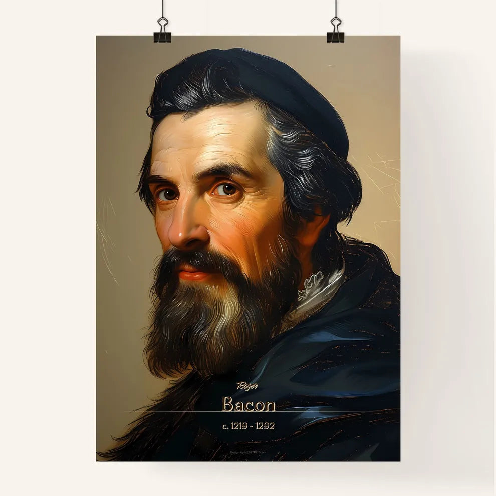 Roger, Bacon, c. 1219 - 1292, A Poster of a man with a beard Default Title