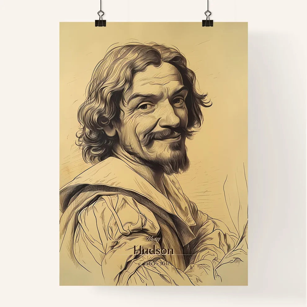 Henry, Hudson, c. 1565 - 1611, A Poster of a drawing of a man Default Title