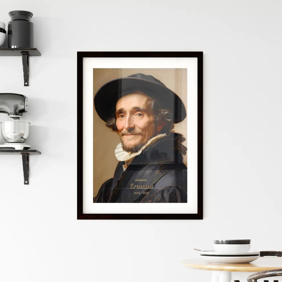 Desiderius, Erasmus, 1466 - 1536, A Poster of a man wearing a hat Default Title