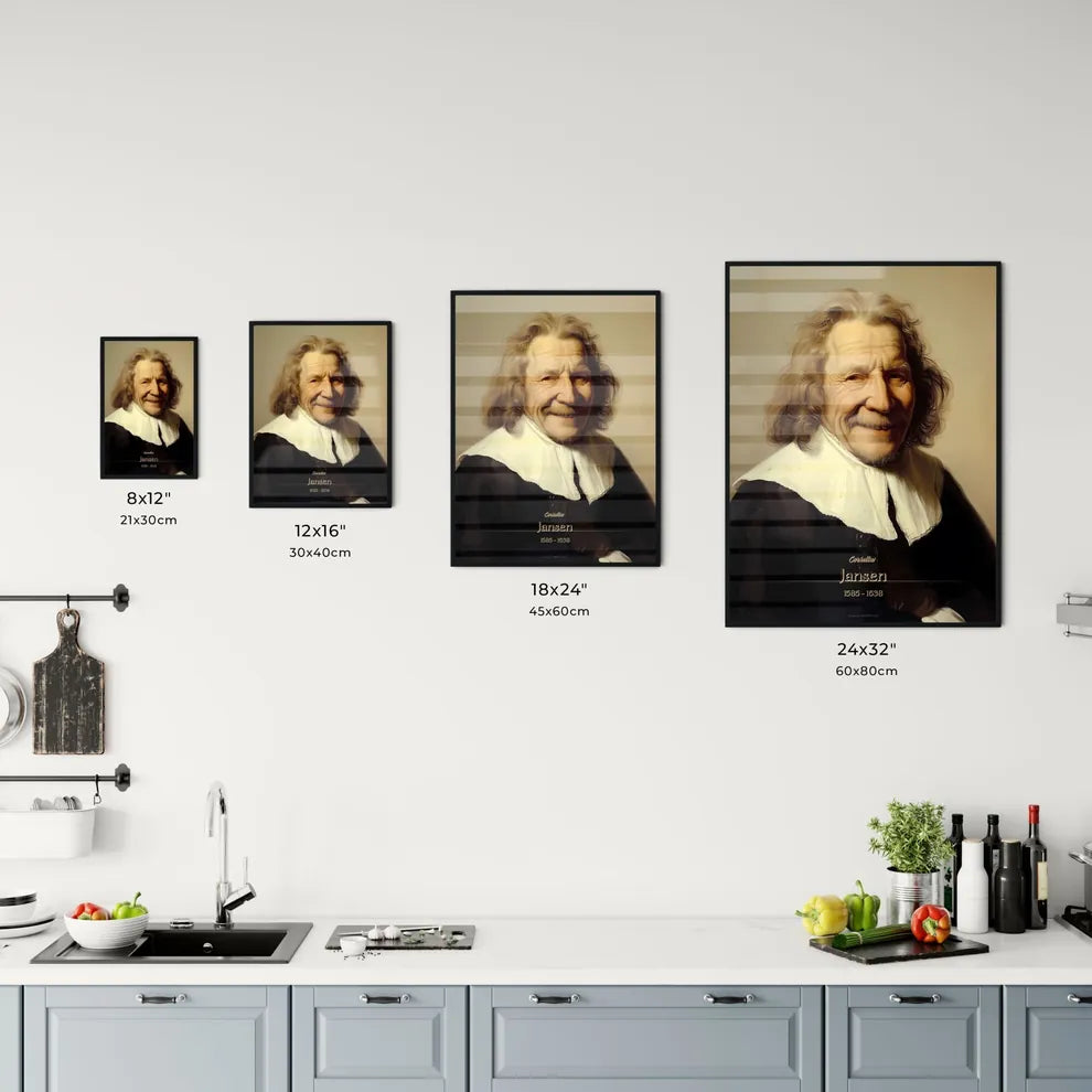 Cornelius, Jansen, 1585 - 1638, A Poster of a man with long hair and a white collar Default Title