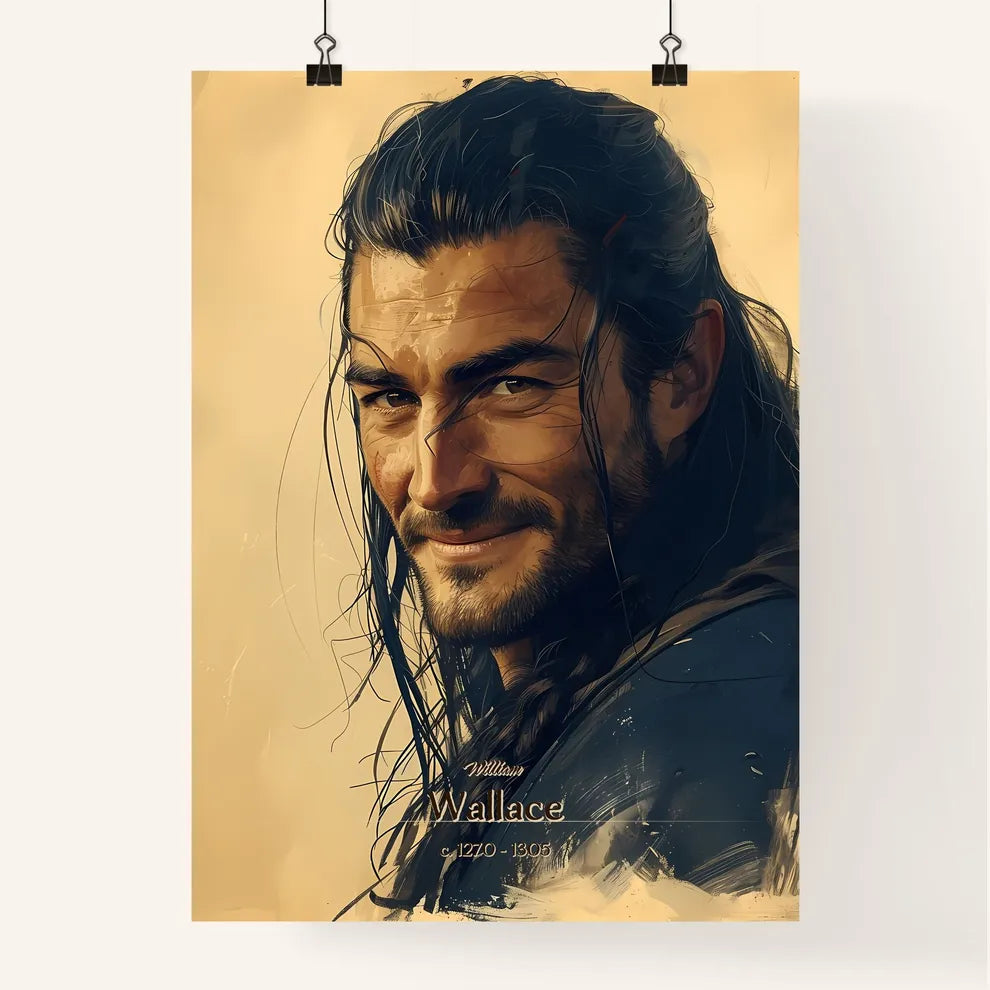 William, Wallace, c. 1270 - 1305, A Poster of a man with long hair and beard Default Title