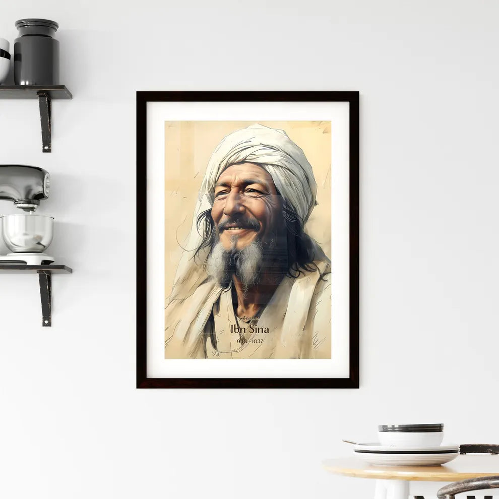 Avicenna, Ibn Sina, 980 - 1037, A Poster of a man with a beard and a white turban Default Title