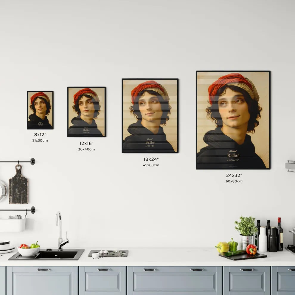 Giovanni, Bellini, c. 1430 - 1516, A Poster of a painting of a man with a red head scarf Default Title