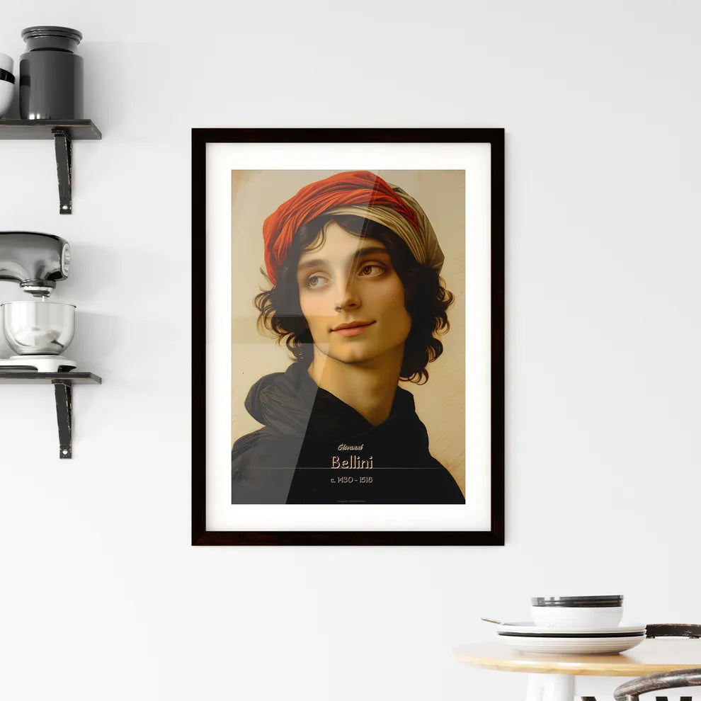 Giovanni, Bellini, c. 1430 - 1516, A Poster of a painting of a man with a red head scarf Default Title