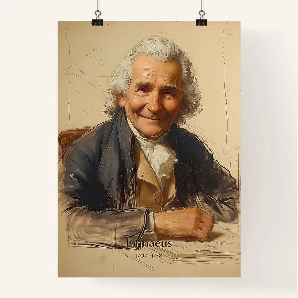 Carl, Linnaeus, 1707 - 1778, A Poster of a painting of a man Default Title