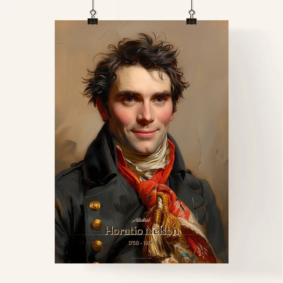 Admiral, Horatio Nelson, 1758 - 1805, A Poster of a man in a black coat Default Title