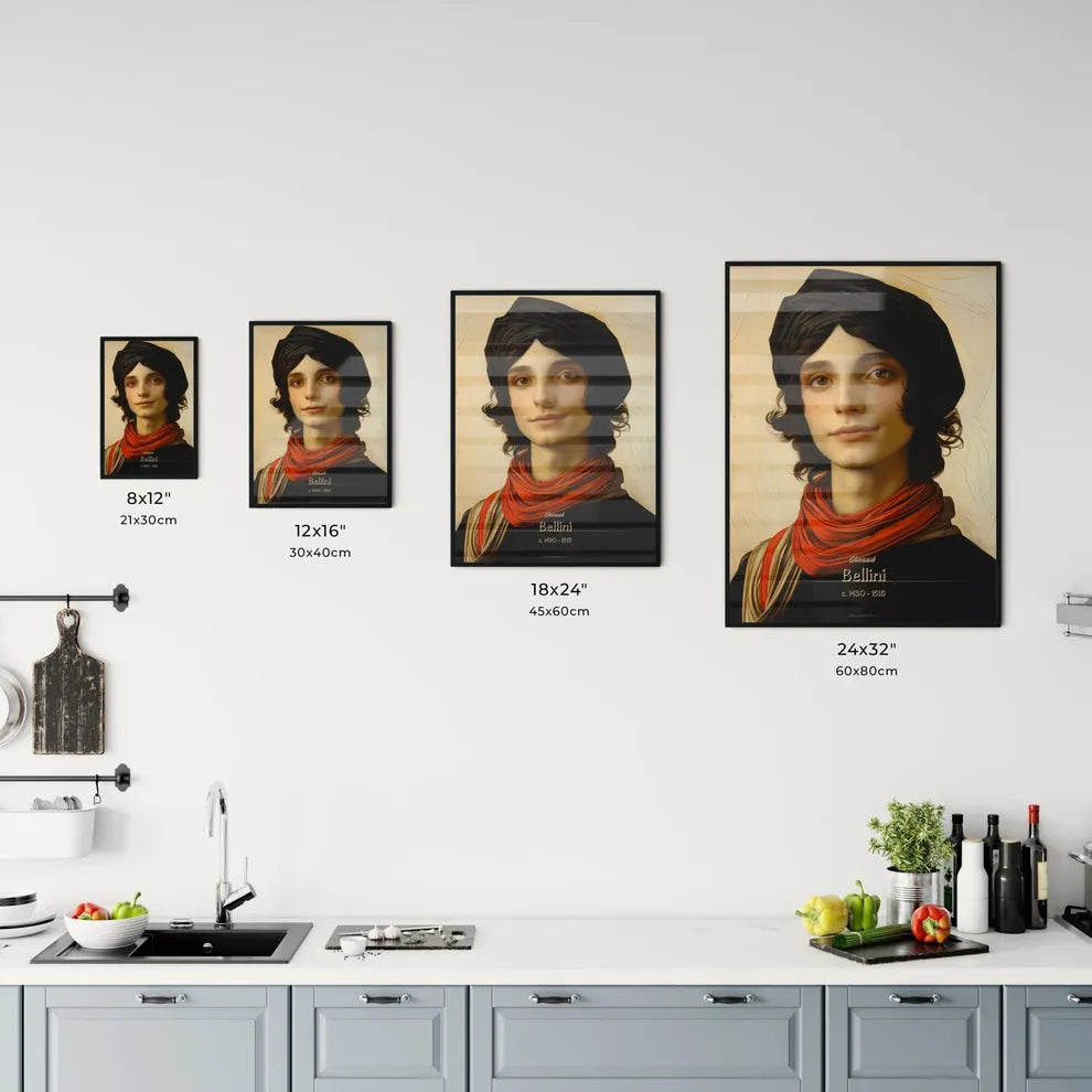 Giovanni, Bellini, c. 1430 - 1516, A Poster of a person with a scarf and a black hat Default Title