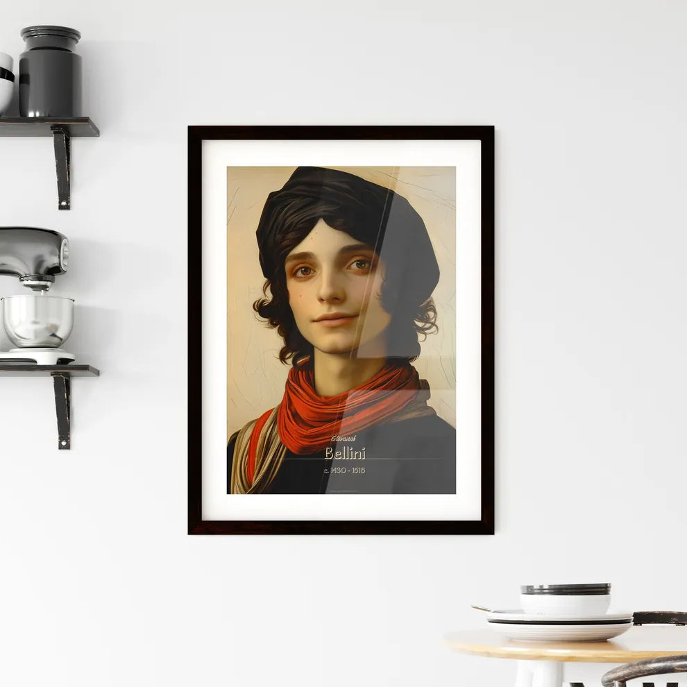 Giovanni, Bellini, c. 1430 - 1516, A Poster of a person with a scarf and a black hat Default Title