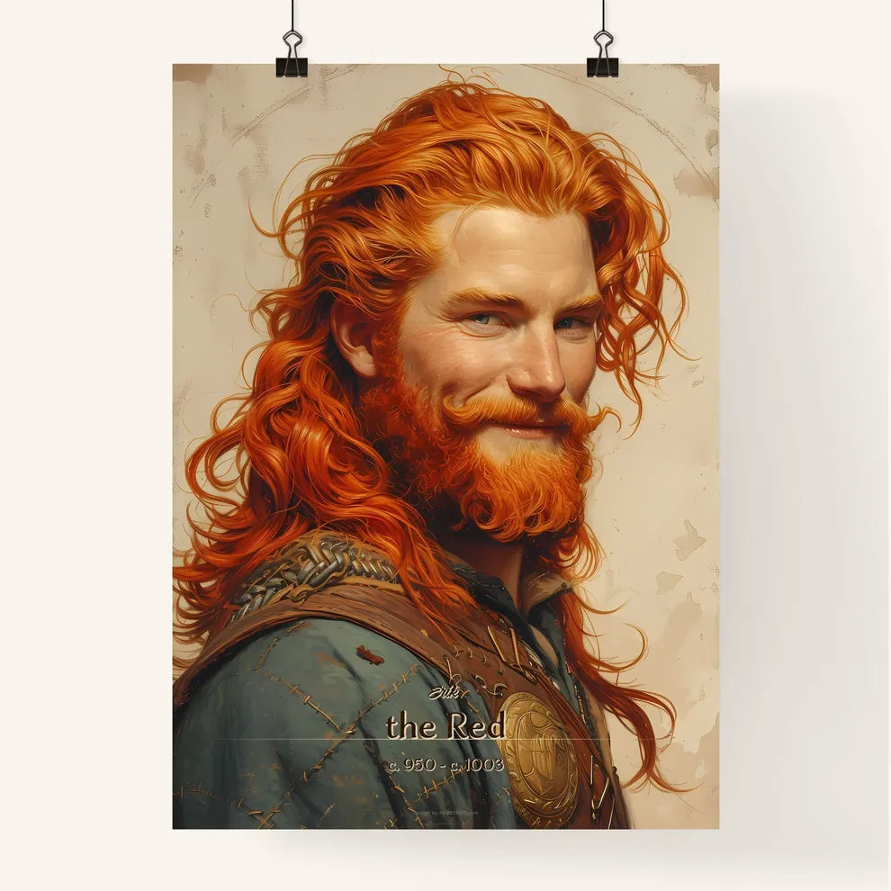 Erik, the Red, c. 950 - c. 1003, A Poster of a man with red hair and beard Default Title