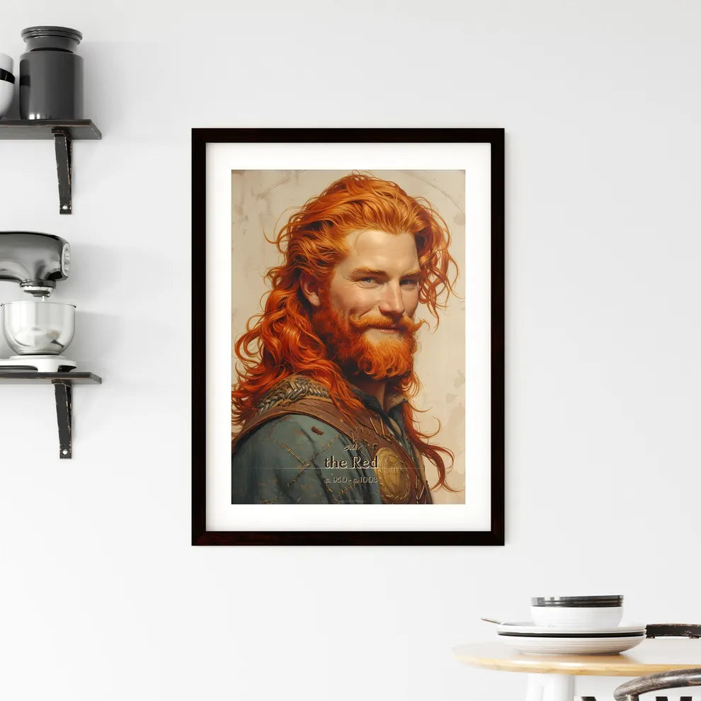 Erik, the Red, c. 950 - c. 1003, A Poster of a man with red hair and beard Default Title
