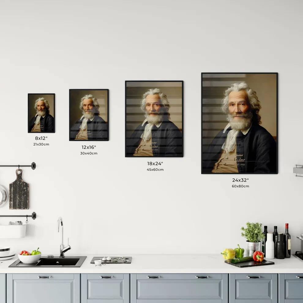 Leonhard, Euler, 1707 - 1783, A Poster of a man with white hair and beard Default Title