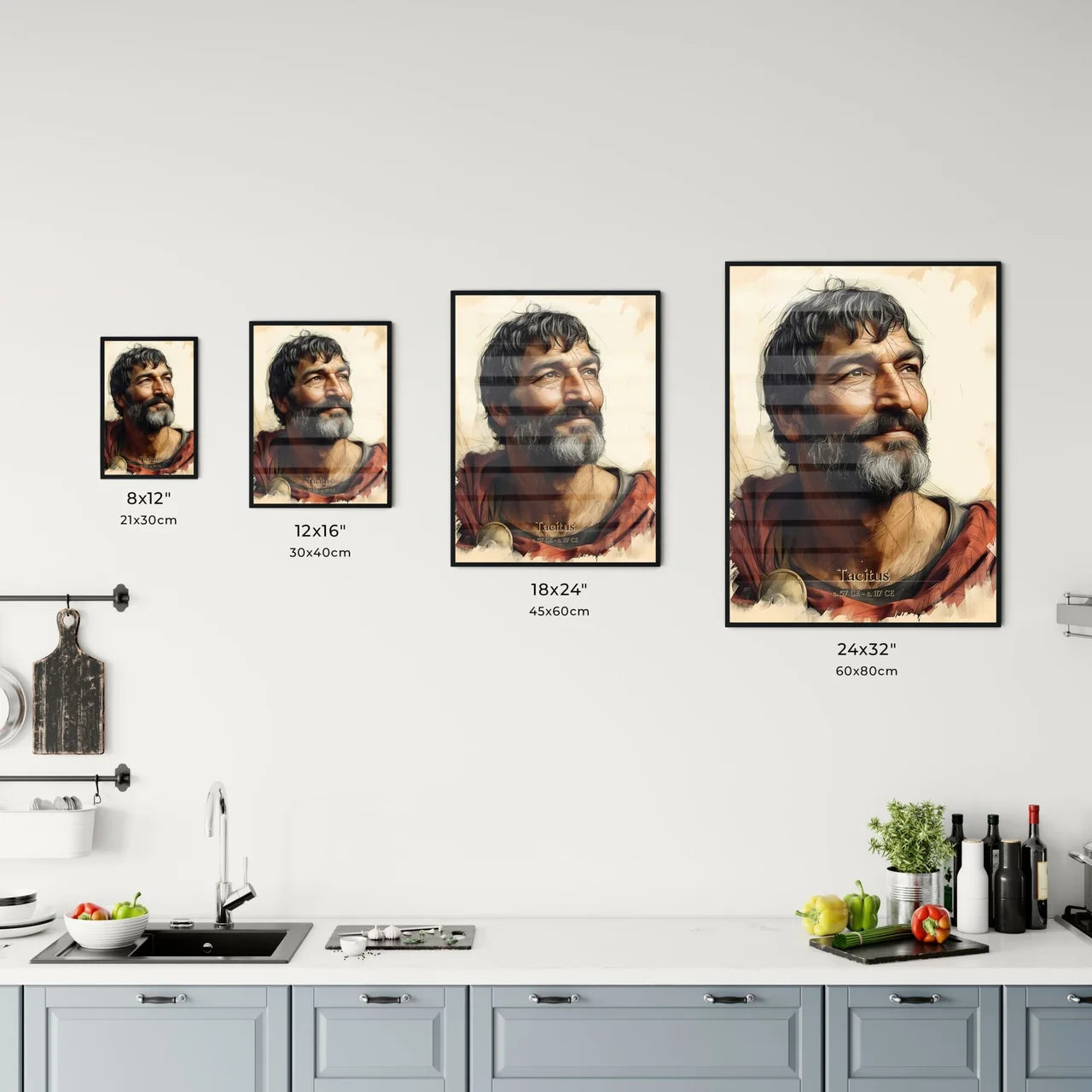 Tacitus, c. 57 CE - c. 117 CE, A Poster of a man with a beard and a red robe Default Title