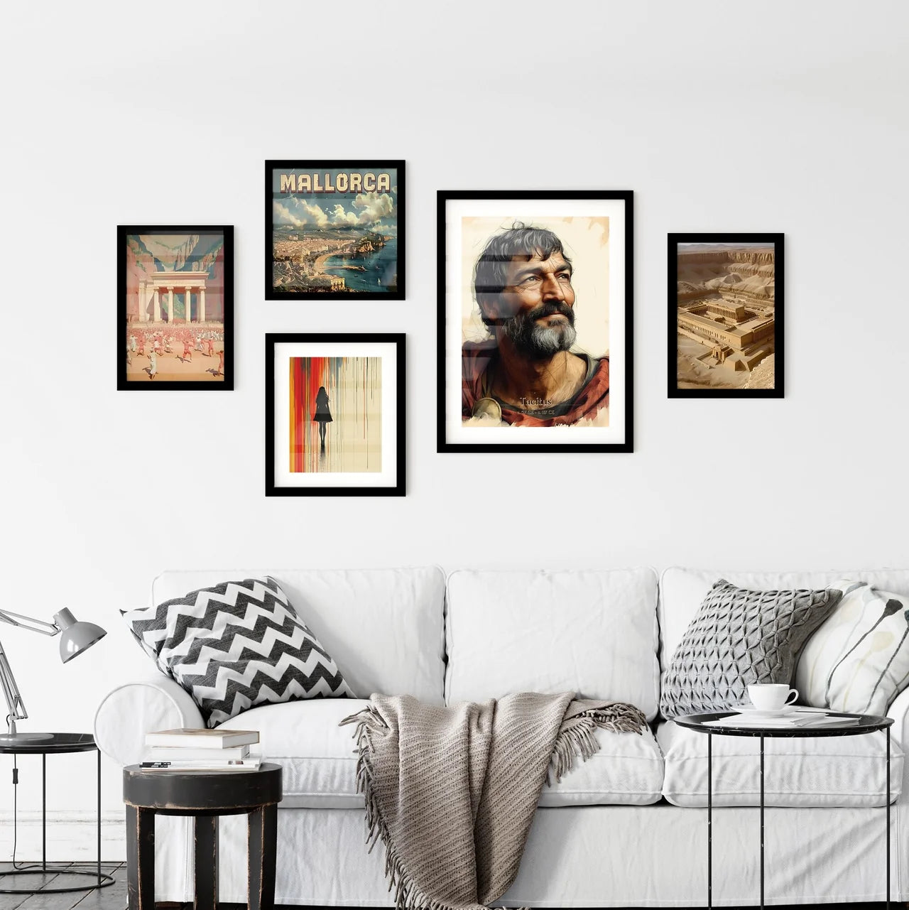 Tacitus, c. 57 CE - c. 117 CE, A Poster of a man with a beard and a red robe Default Title