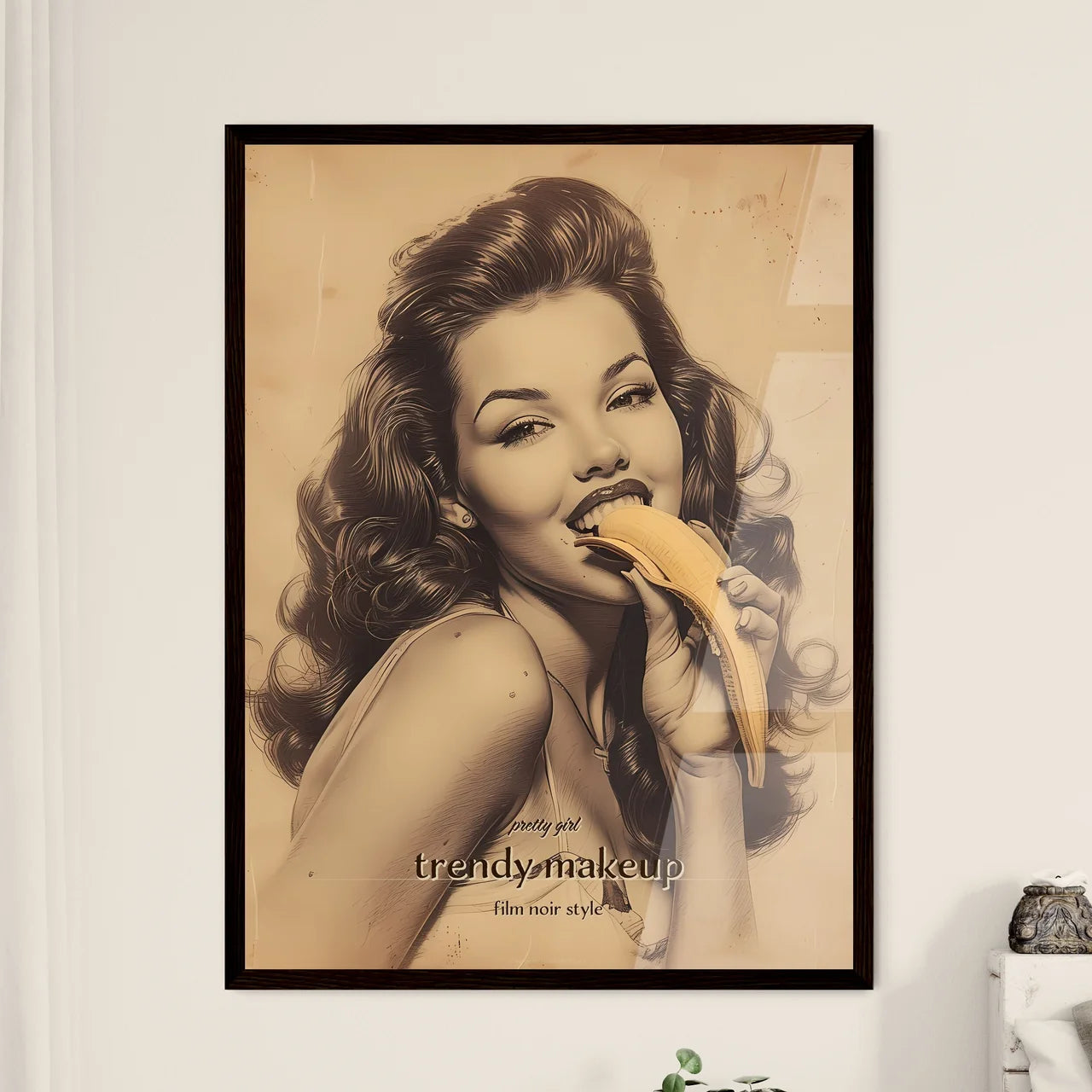 pretty girl - Framed Art Print