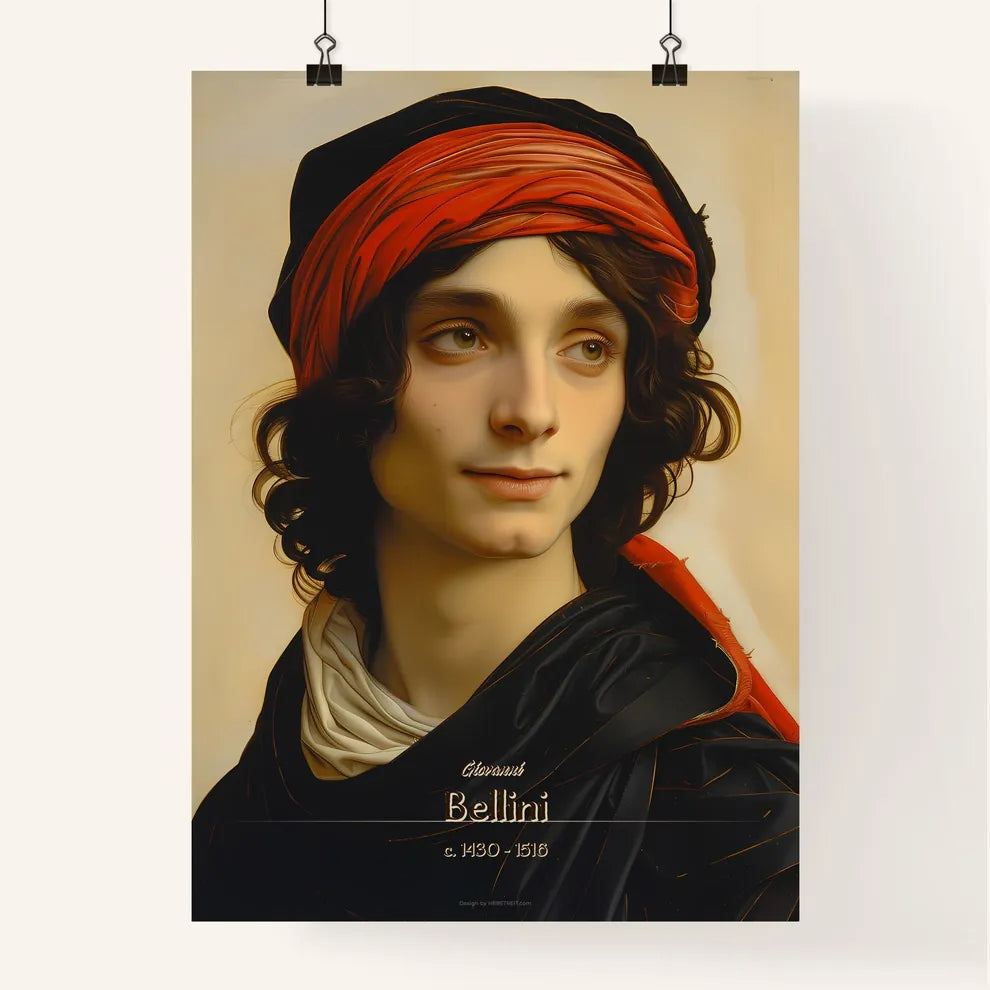 Giovanni, Bellini, c. 1430 - 1516, A Poster of a man with a red head scarf Default Title