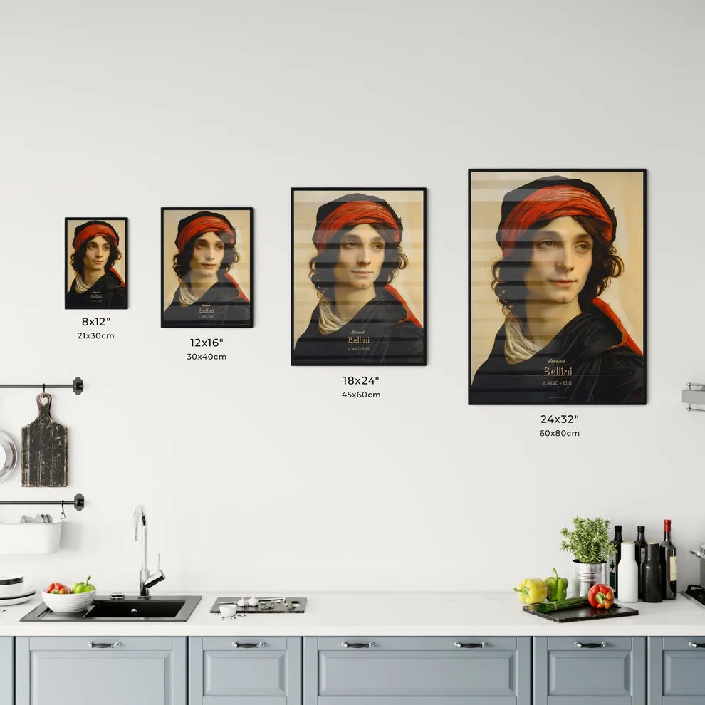 Giovanni, Bellini, c. 1430 - 1516, A Poster of a man with a red head scarf Default Title