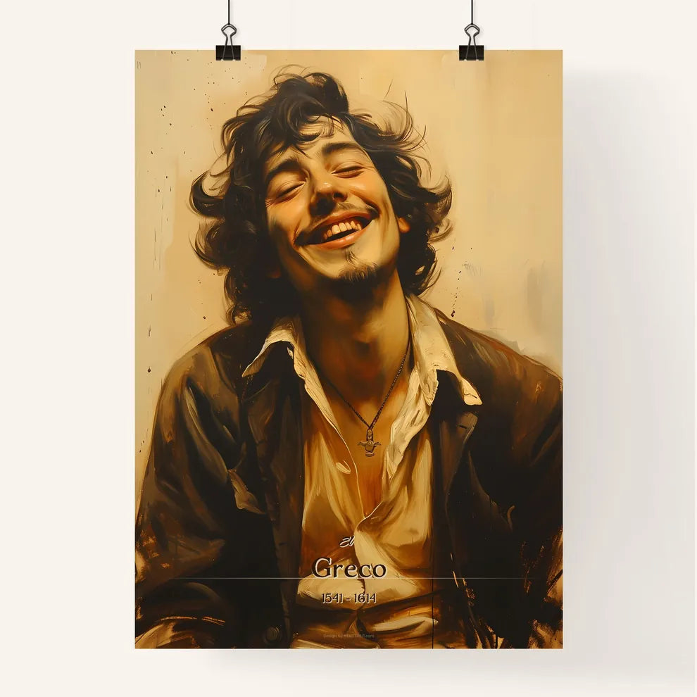 El, Greco, 1541 - 1614, A Poster of a man smiling with his eyes closed Default Title