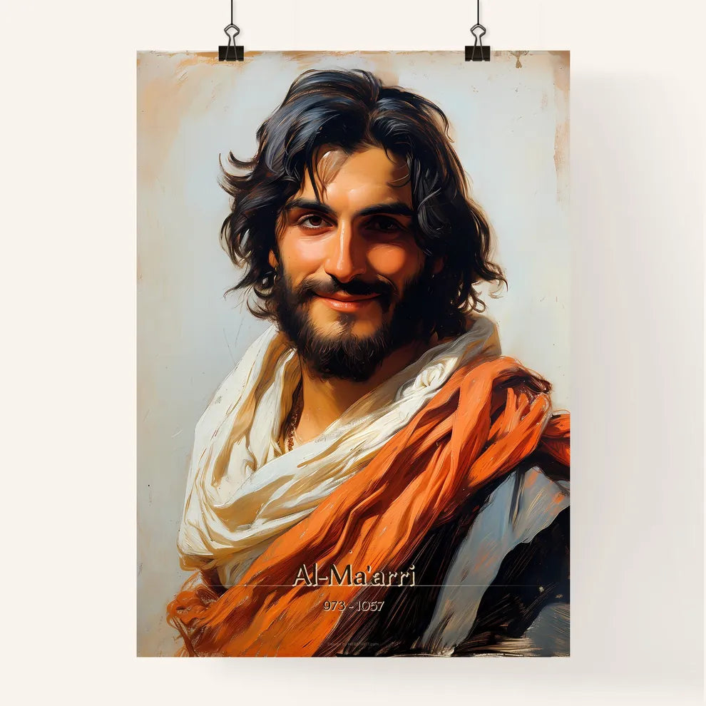 Al-Ma'arri, 973 - 1057, A Poster of a man with a beard and a scarf Default Title