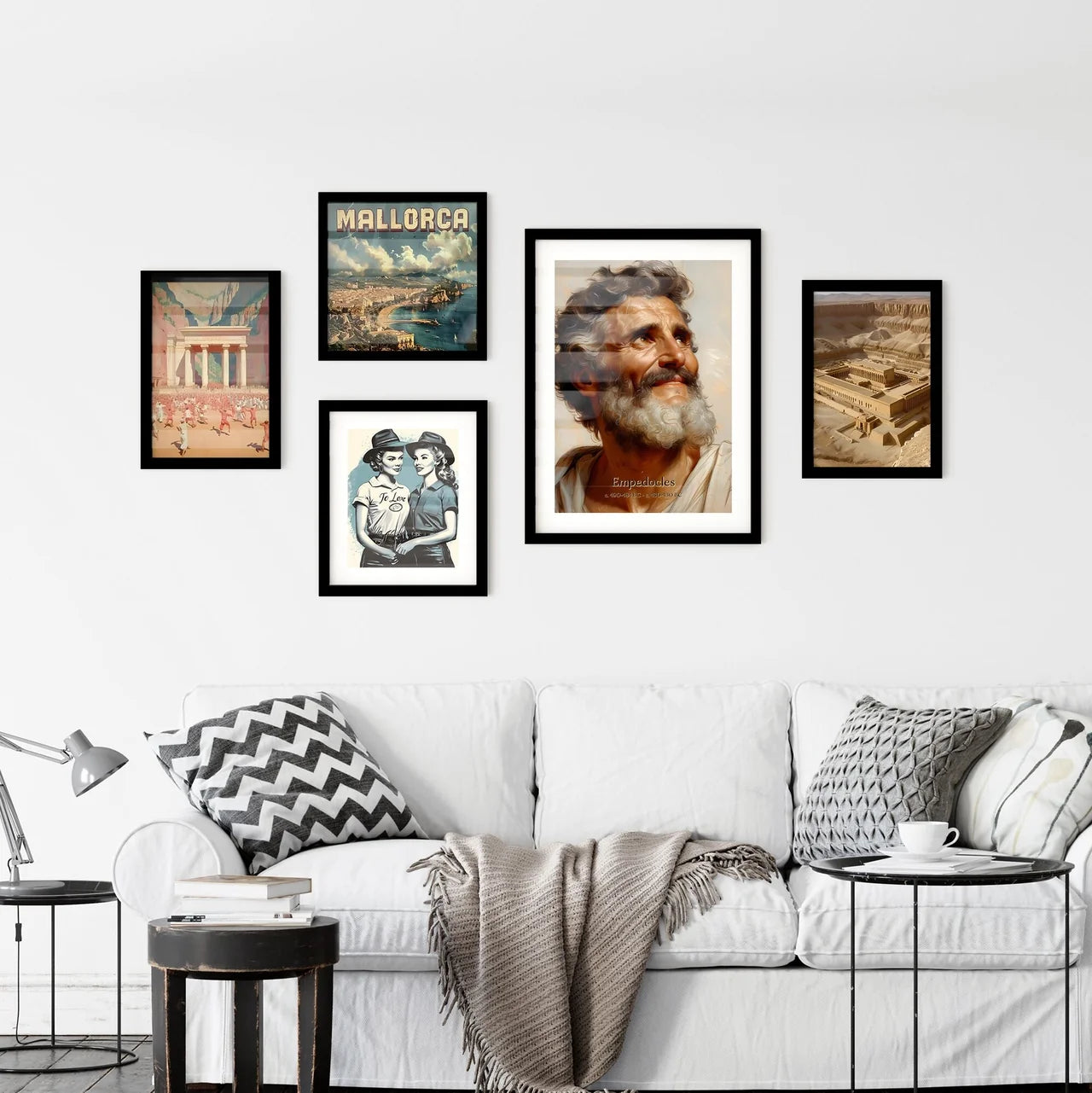 Empedocles, c. 490-484 BC - c. 430-430 BC, A Poster of a man with a beard looking up Default Title