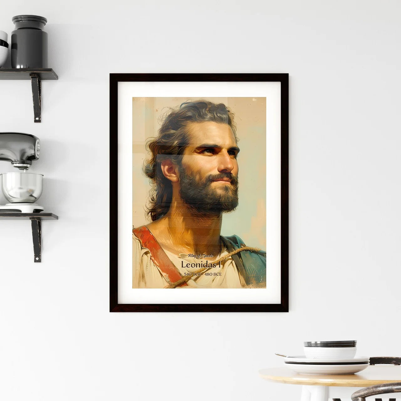 King of Sparta, Leonidas I, c. 540 BCE - 480 BCE, A Poster of a man with a beard Default Title