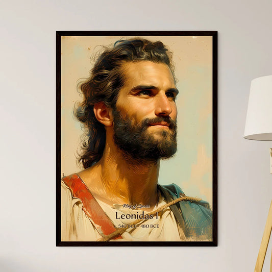King of Sparta, Leonidas I, c. 540 BCE - 480 BCE, A Poster of a man with a beard Default Title