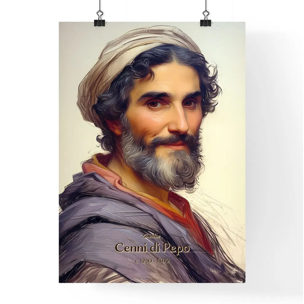 Cimabue, Cenni di Pepo, c. 1240 - 1302, A Poster of a man with a beard and a hat Default Title