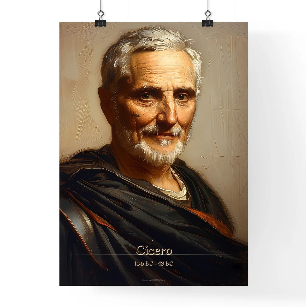 Cicero, 106 BC - 43 BC, A Poster of a man with white hair and beard Default Title