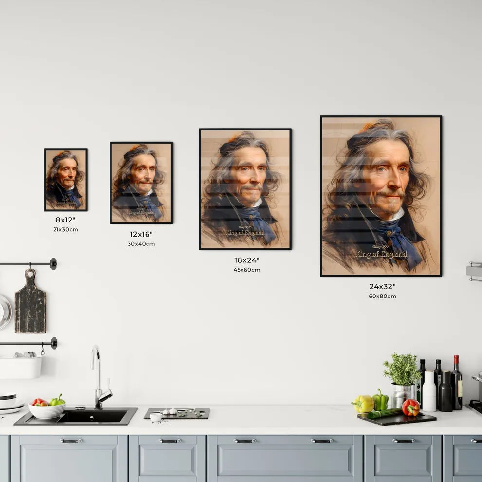 Henry VII, King of England, 1457 - 1509, A Poster of a man with long hair and a blue scarf Default Title