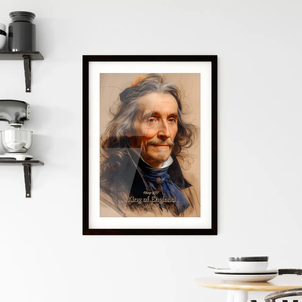 Henry VII, King of England, 1457 - 1509, A Poster of a man with long hair and a blue scarf Default Title