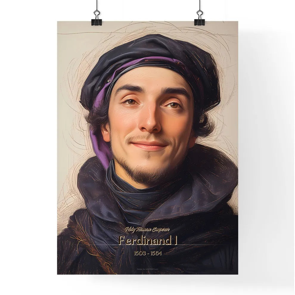Holy Roman Emperor, Ferdinand I, 1503 - 1564, A Poster of a man with a scarf on his head Default Title