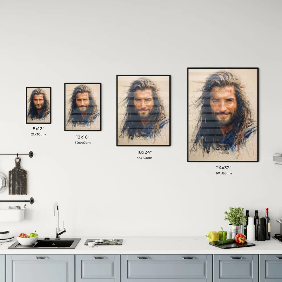 William, Wallace, c. 1270 - 1305, A Poster of a man with long hair and beard Default Title