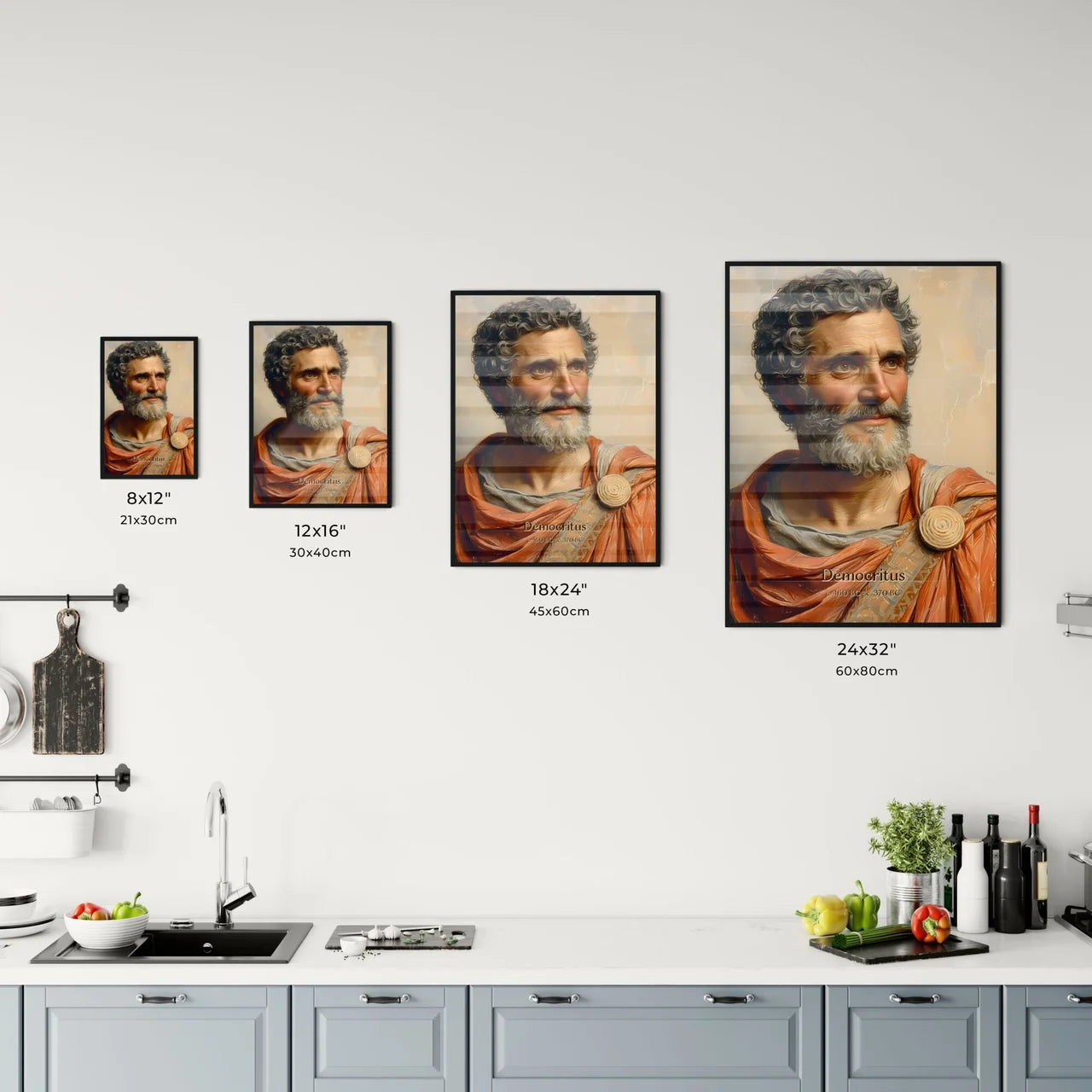 Democritus, c. 460 BC - c. 370 BC, A Poster of a painting of a man wearing a robe Default Title