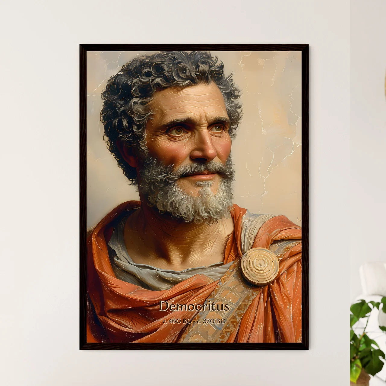 Democritus, c. 460 BC - c. 370 BC, A Poster of a painting of a man wearing a robe Default Title