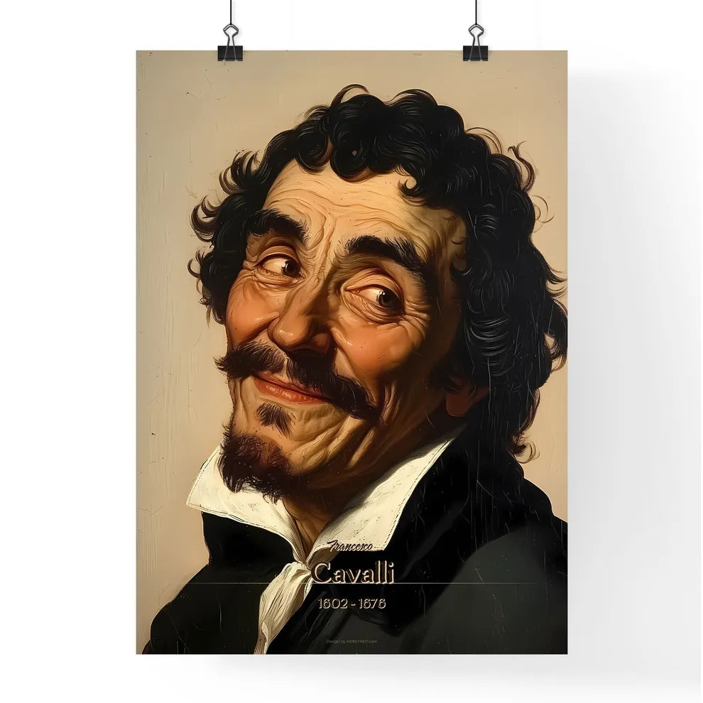Francesco, Cavalli, 1602 - 1676, A Poster of a man with a mustache and beard Default Title