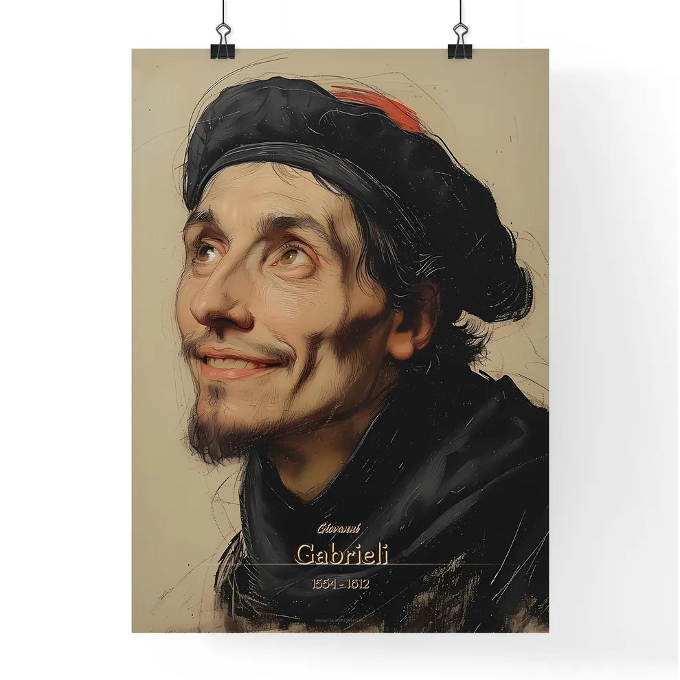 Giovanni, Gabrieli, 1554 - 1612, A Poster of a man looking up to the side Default Title
