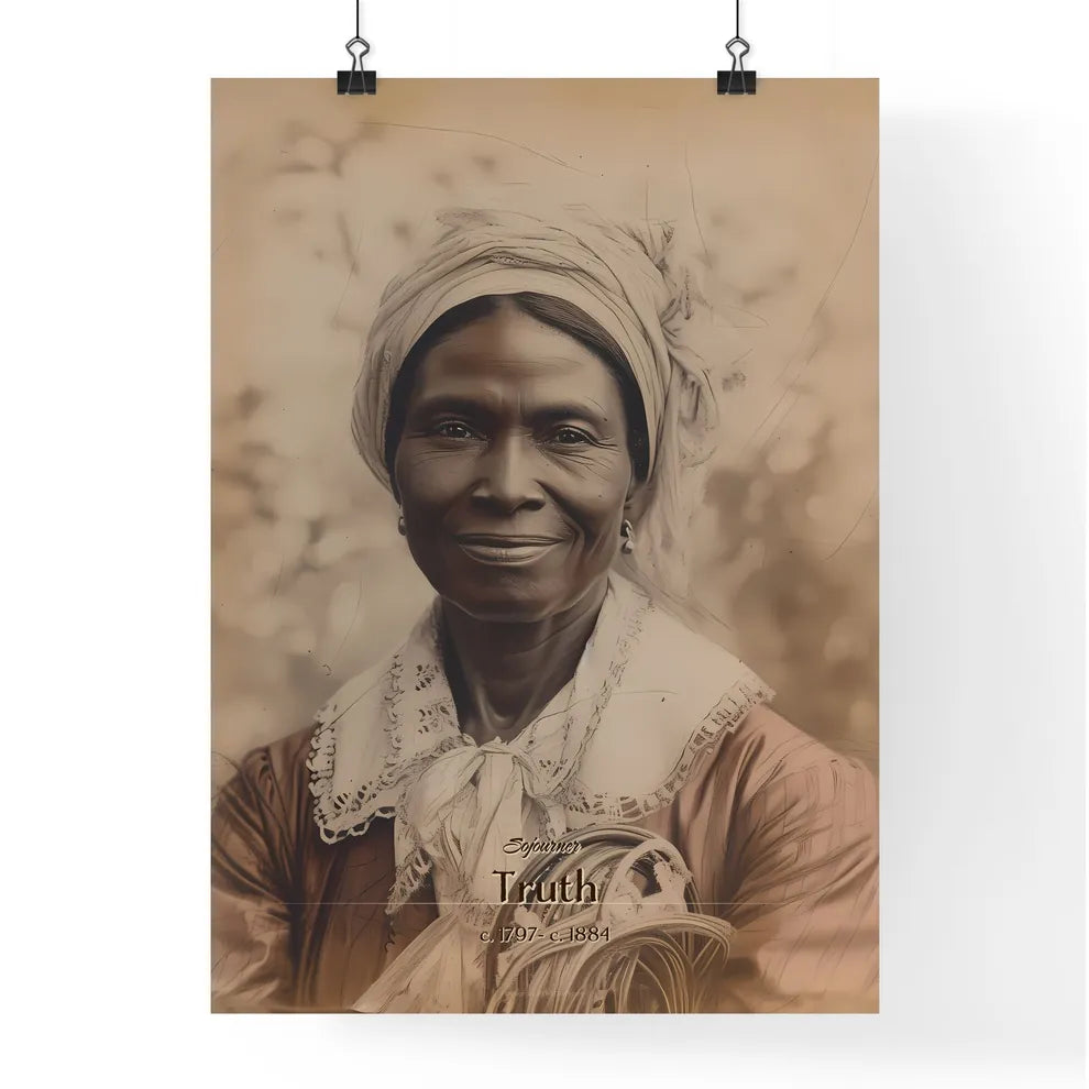 Sojourner, Truth, c. 1797- c. 1884, A Poster of a woman smiling with a scarf on her head Default Title