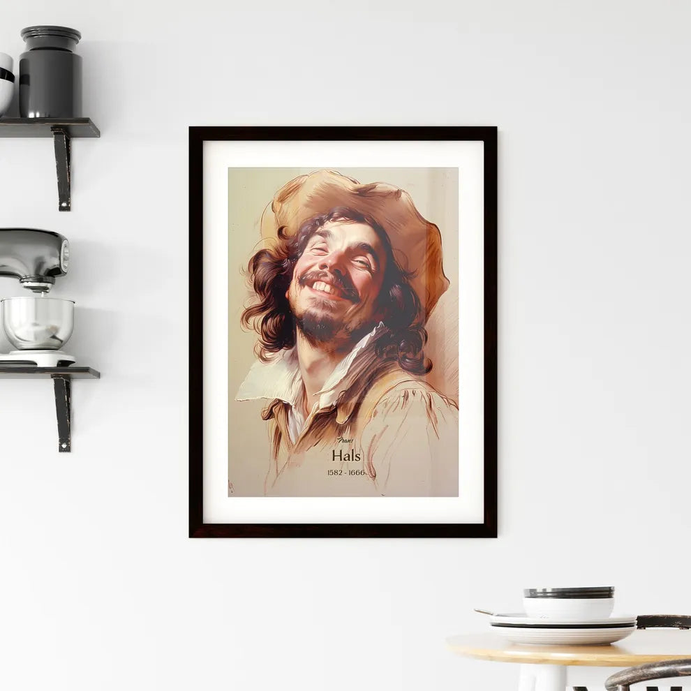 Frans, Hals, 1582 - 1666, A Poster of a man with long hair wearing a hat Default Title