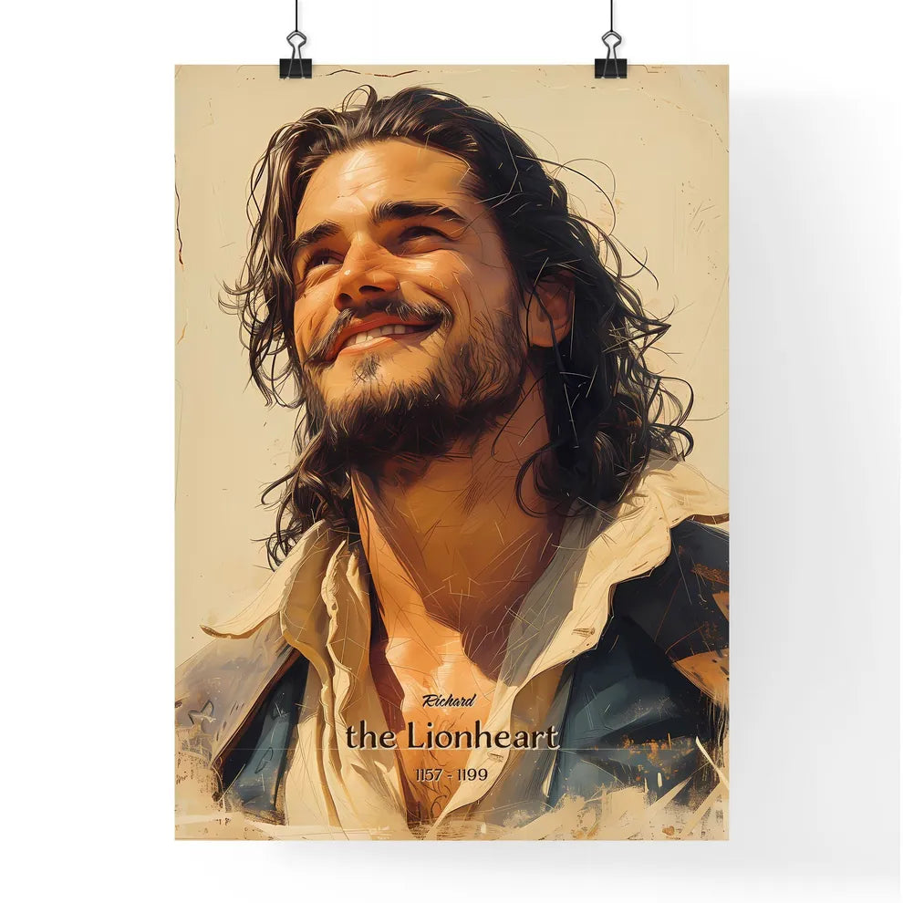 Richard, the Lionheart, 1157 - 1199, A Poster of a man with long hair and beard smiling Default Title