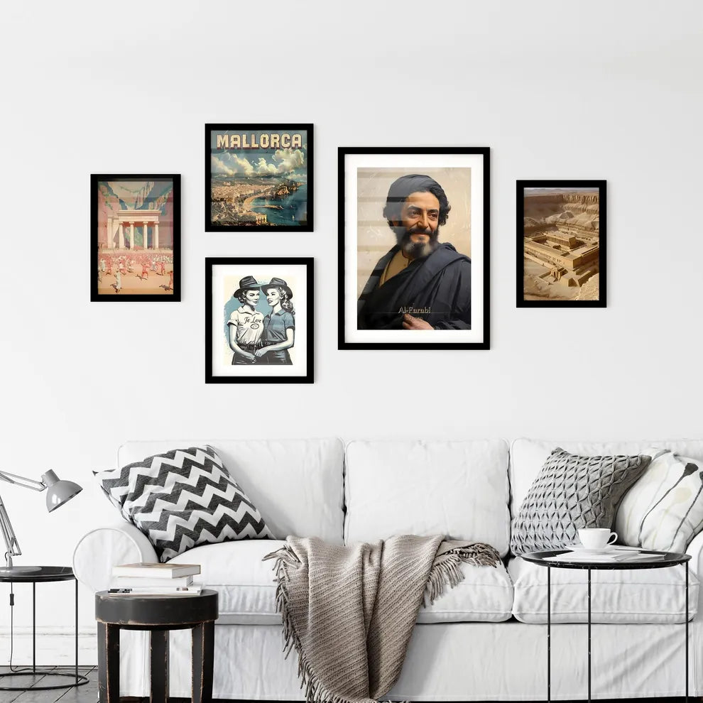 Al-Farabi, 872 - 950, A Poster of a man with a beard and a black robe Default Title