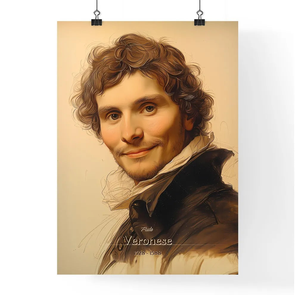 Paolo, Veronese, 1528 - 1588, A Poster of a man with curly hair and a black jacket Default Title